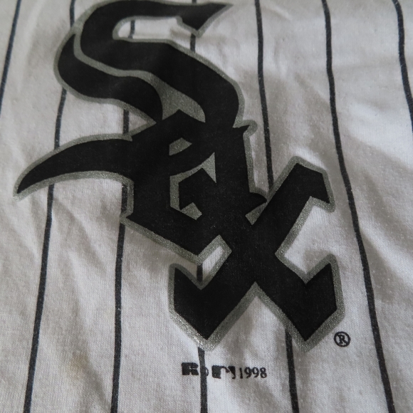 Vintage Chicago White Sox Shirt Mens  White MLB  Russell Athletic USA #34 90s - Picture 3 of 9